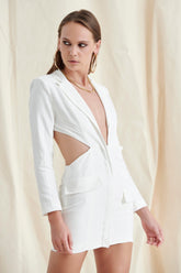 Minivestido de malla blanca